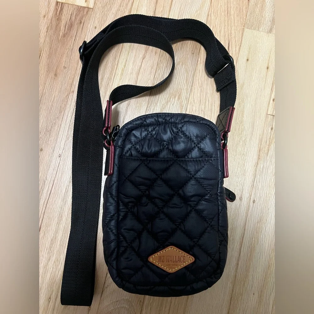 MZ Wallace Black Quilted Metro Crossbody Bag - Picture 2 of 8